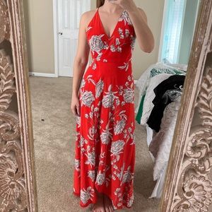 Orange Floral Maxi